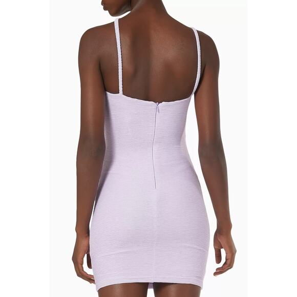 NWT Revolve Rumer Penelope Mini Dress in Ribbed Lilac Knit Size Small - Picture 3 of 4